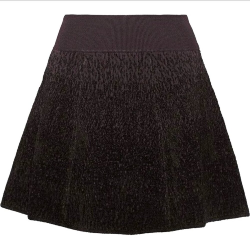 ALC Mills Flocked Stretch Knit Mini Skirt XS